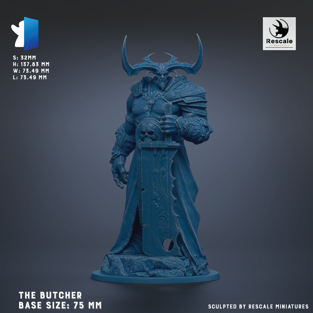 a statue of a butcher, with a detailed and intricate design.