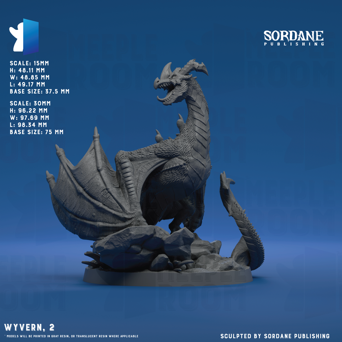 Wyvern by Sordane Publishing | Miniature | TTRPG | Unpainted | Print on Demand