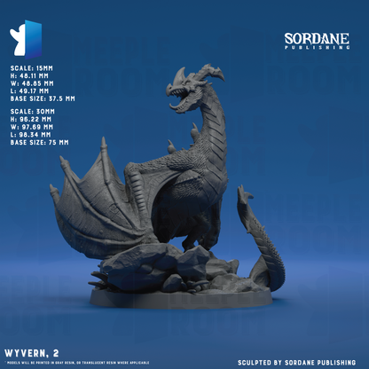 Wyvern by Sordane Publishing | Miniature | TTRPG | Unpainted | Print on Demand