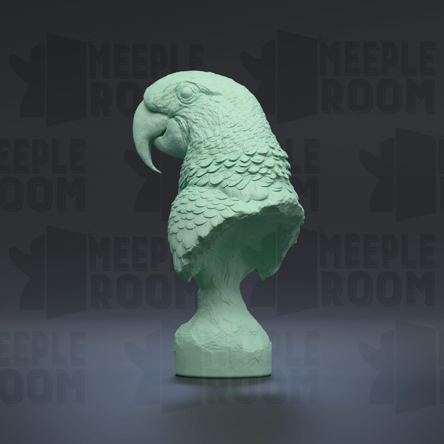 Hyacinth Macaw, Bust by Animal Den Miniatures | Miniature | TTRPG | Unpainted | Print on Demand
