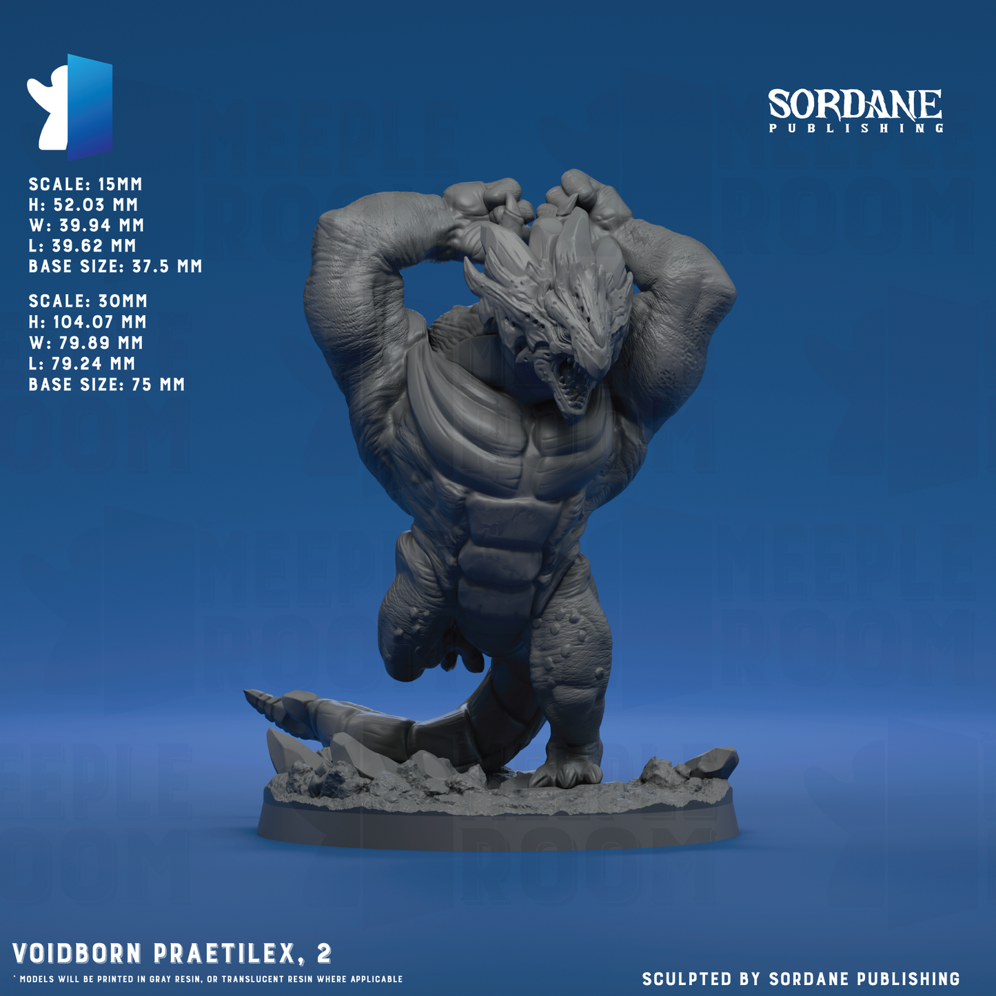 Voidborn Praetilex by Sordane Publishing | Miniature | TTRPG | Unpainted | Print on Demand