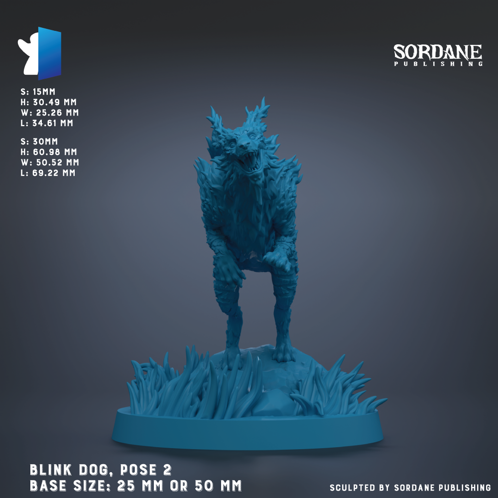 a blue, 3D-rendered creature resembling a dragon or serpent, standing on a base and posing in a dynamic, action-like manner.