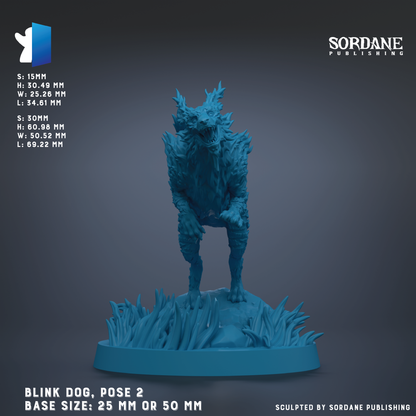 a blue, 3D-rendered creature resembling a dragon or serpent, standing on a base and posing in a dynamic, action-like manner.