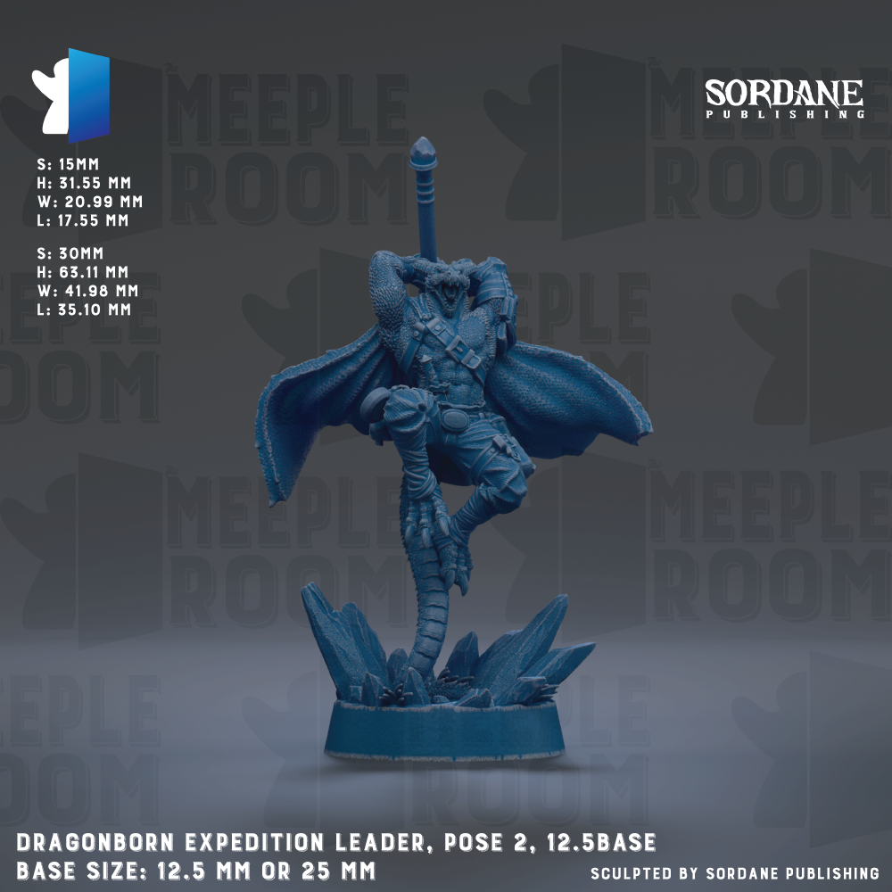 Dragonborn Expedition Leader, Pose 2, 12.5-Base