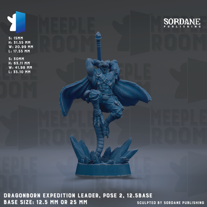 Dragonborn Expedition Leader, Pose 2, 12.5-Base