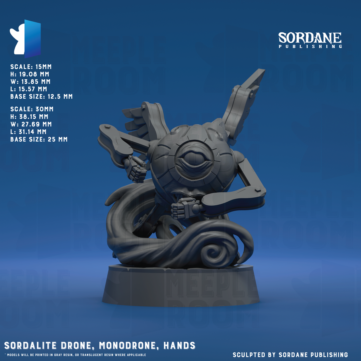 Sordalite Drone, Monodrone by Sordane Publishing | Miniature | TTRPG | Unpainted | Print on Demand