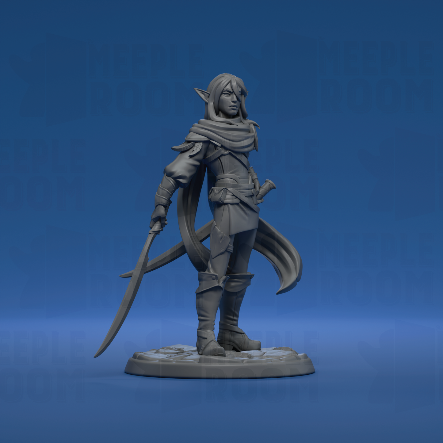 Hassan'dil, Elf Ranger by Twin Goddess Miniatures | Miniature | TTRPG | Unpainted | Print on Demand