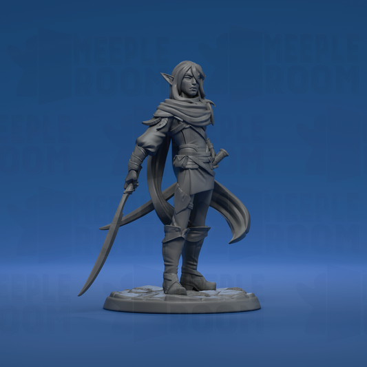 Hassan'dil, Elf Ranger by Twin Goddess Miniatures | Miniature | TTRPG | Unpainted | Print on Demand