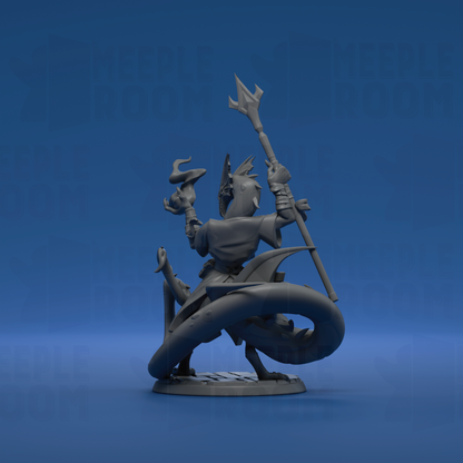 Balthazar, Dragonborn Necromancer by Twin Goddess Miniatures | Miniature | TTRPG | Unpainted | Print on Demand