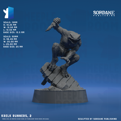 Krelk Runners by Sordane Publishing | Miniature | TTRPG | Unpainted | Print on Demand