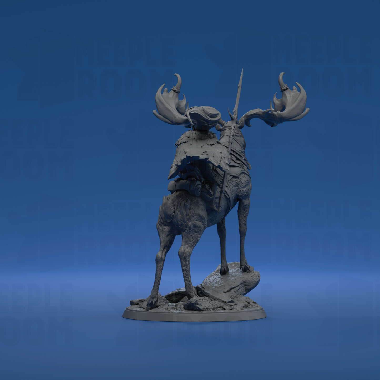 White-Stag Queen by Rescale Miniatures | Miniature | TTRPG | Unpainted | Print on Demand