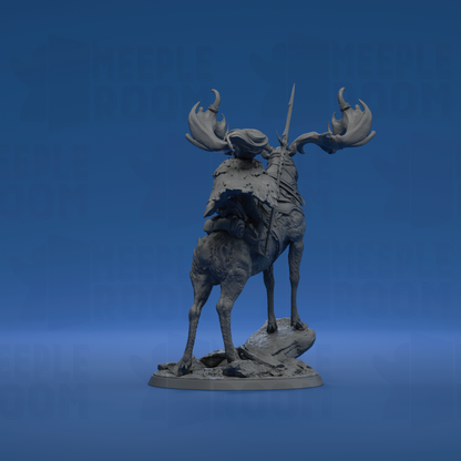 White-Stag Queen by Rescale Miniatures | Miniature | TTRPG | Unpainted | Print on Demand