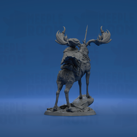 White-Stag Queen by Rescale Miniatures | Miniature | TTRPG | Unpainted | Print on Demand