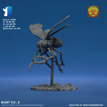 Giant Fly by PrintYourMonsters | Miniature | TTRPG | Unpainted | Print on Demand
