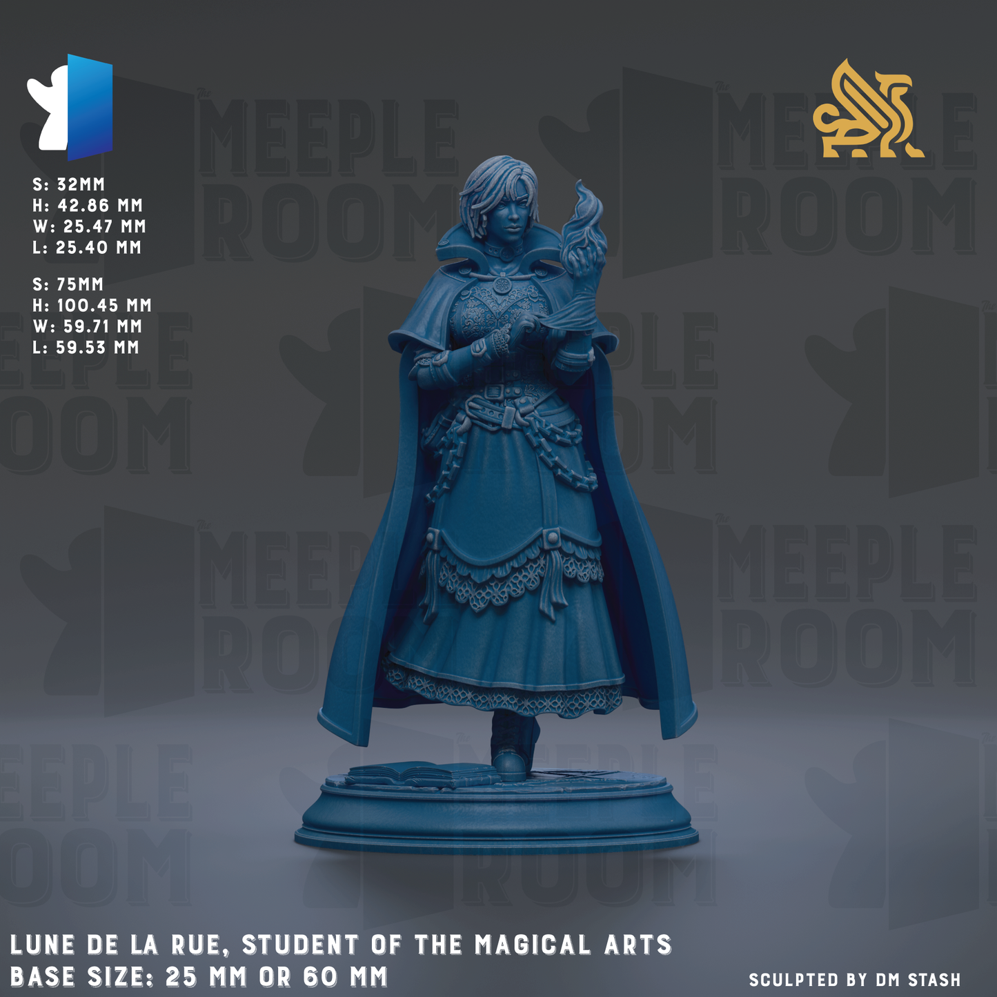 a statue of a woman in a blue dress