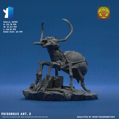 Poisonous Ant by PrintYourMonsters | Miniature | TTRPG | Unpainted | Print on Demand