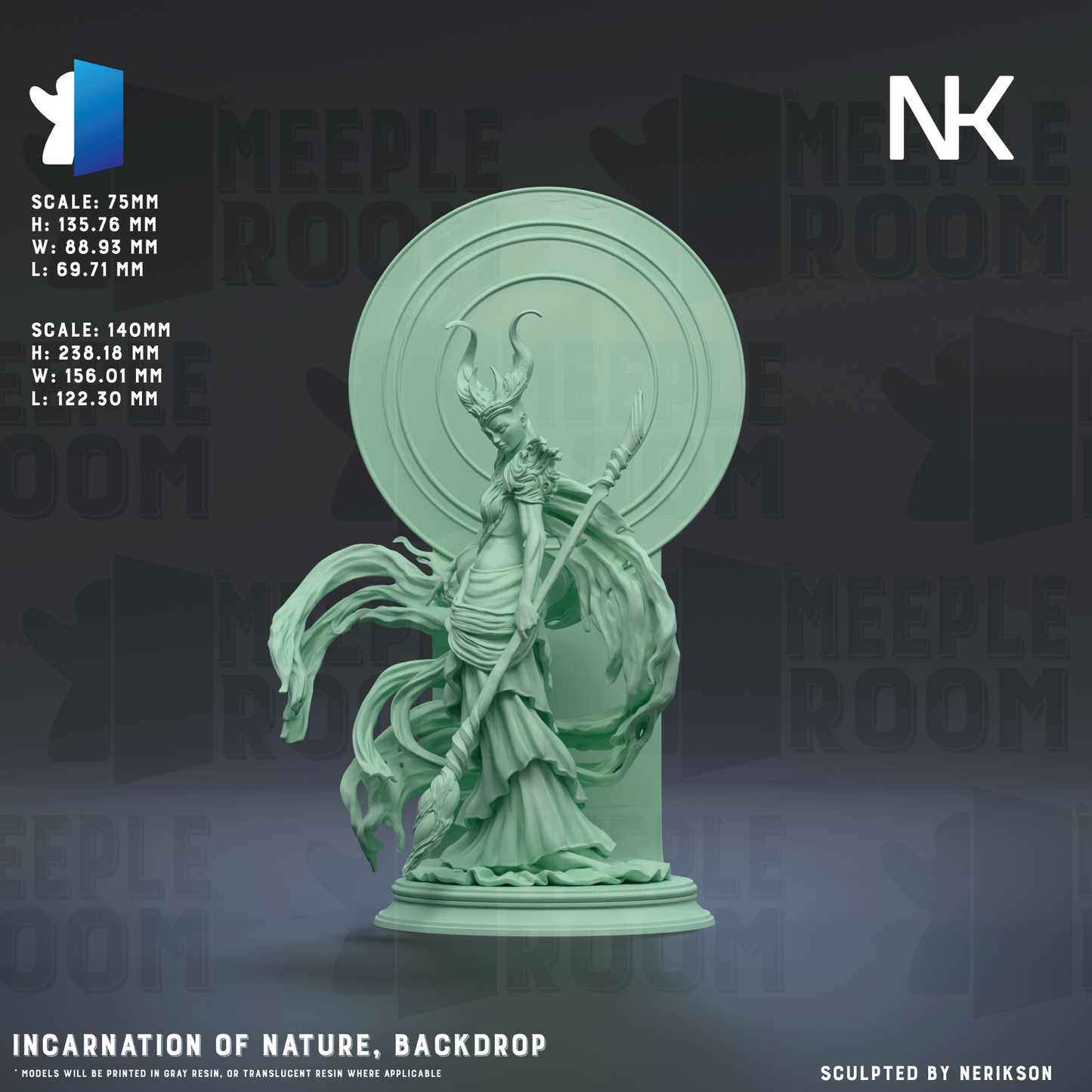 Incarnation of Nature by Nerikson | Miniature | TTRPG | Unpainted | Print on Demand