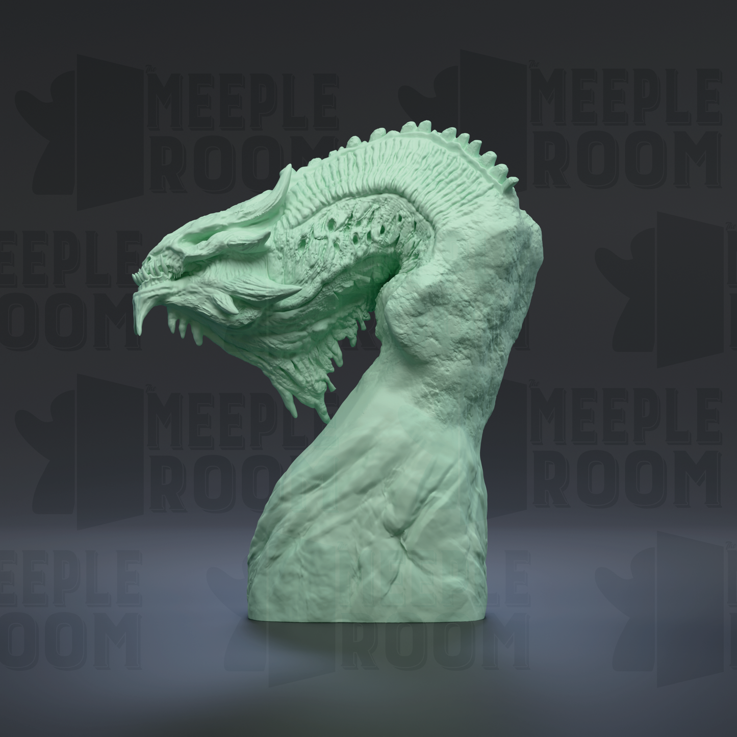Demonic Dragon, Adult, Closed Mouth, Bust by Dino & Dog | Miniature | TTRPG | Unpainted | Print on Demand