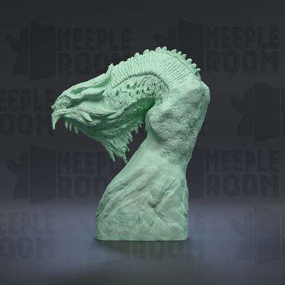 Demonic Dragon, Adult, Closed Mouth, Bust by Dino & Dog | Miniature | TTRPG | Unpainted | Print on Demand