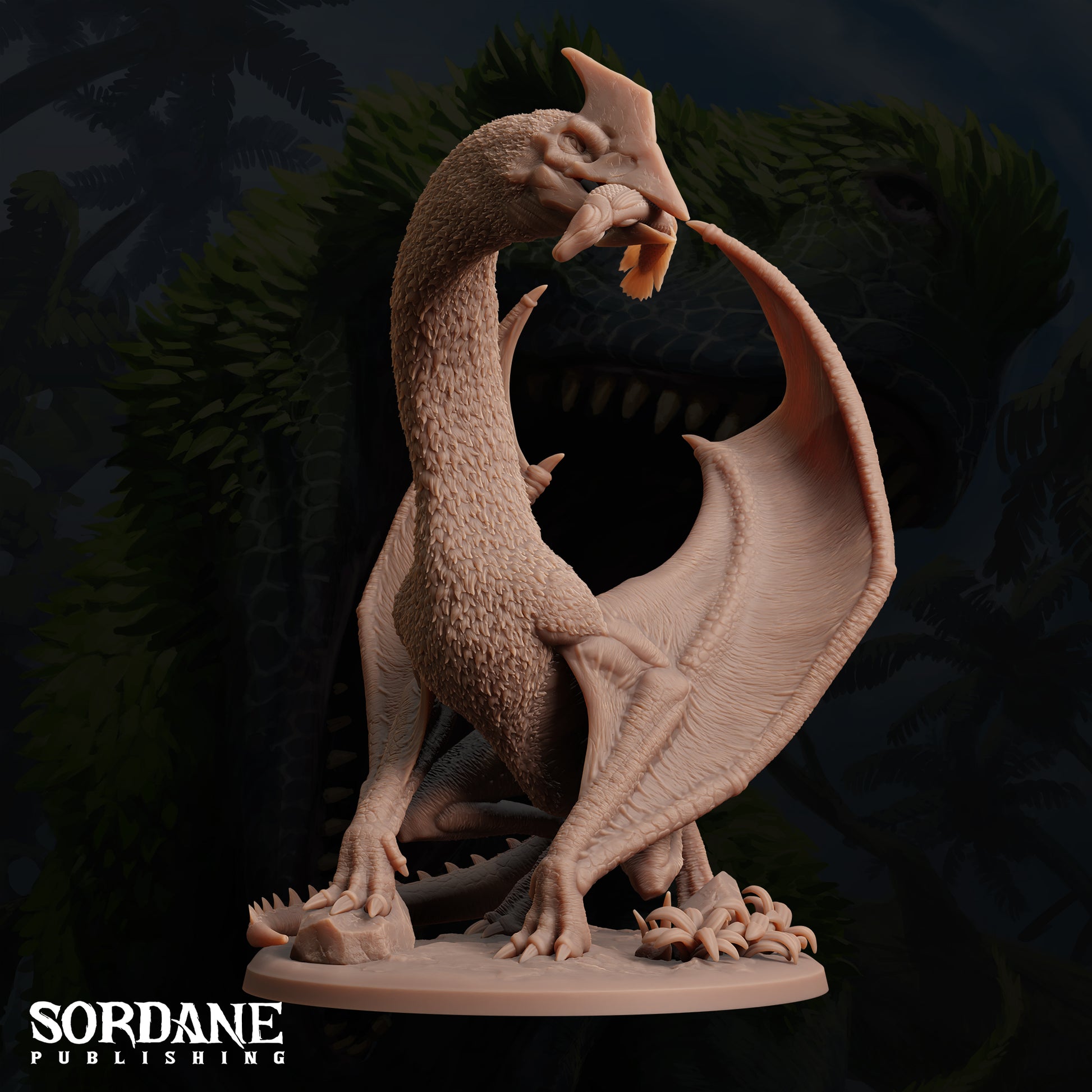 a statue of a dragon with its mouth open