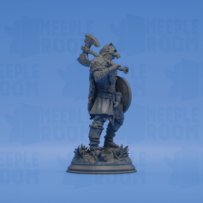 Skjolnir Ulvar, Barbarian of the Wolf by DM Stash | Miniature | TTRPG | Unpainted | Print on Demand