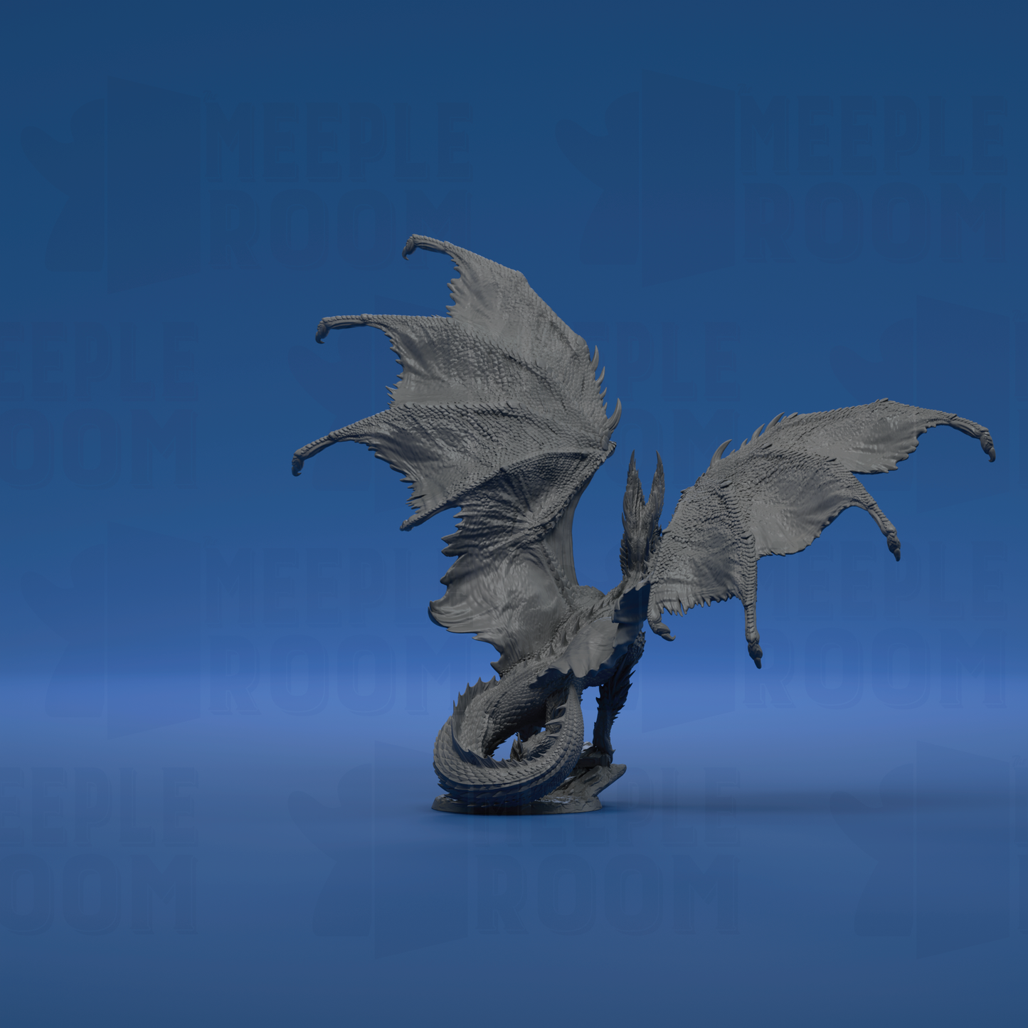 Blazing Black Dragon by Mini Monster Mayhem | Miniature | TTRPG | Unpainted | Print on Demand