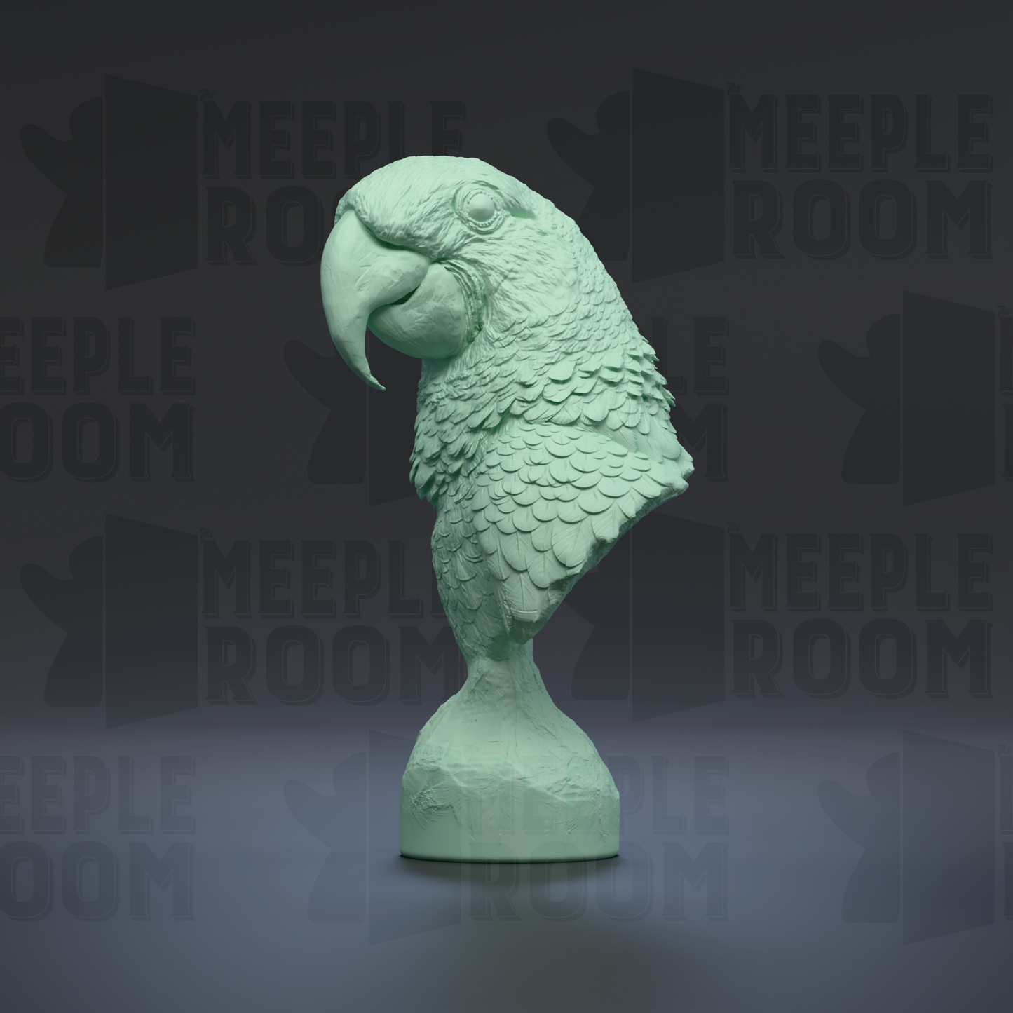 Hyacinth Macaw, Bust by Animal Den Miniatures | Miniature | TTRPG | Unpainted | Print on Demand