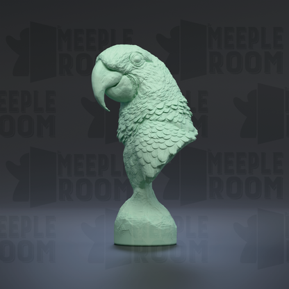 Hyacinth Macaw, Bust by Animal Den Miniatures | Miniature | TTRPG | Unpainted | Print on Demand
