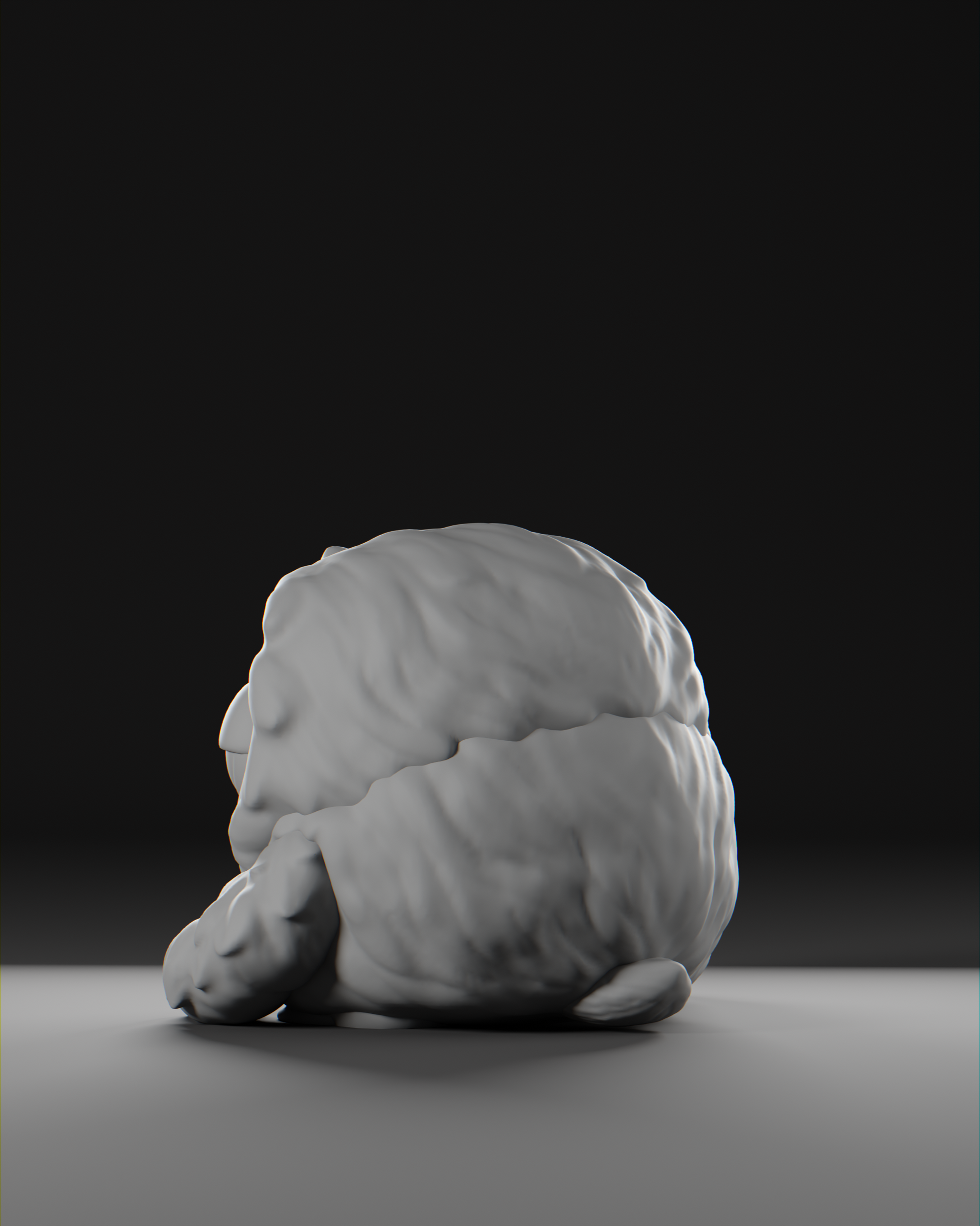 a black and white photo of a stuffed animal