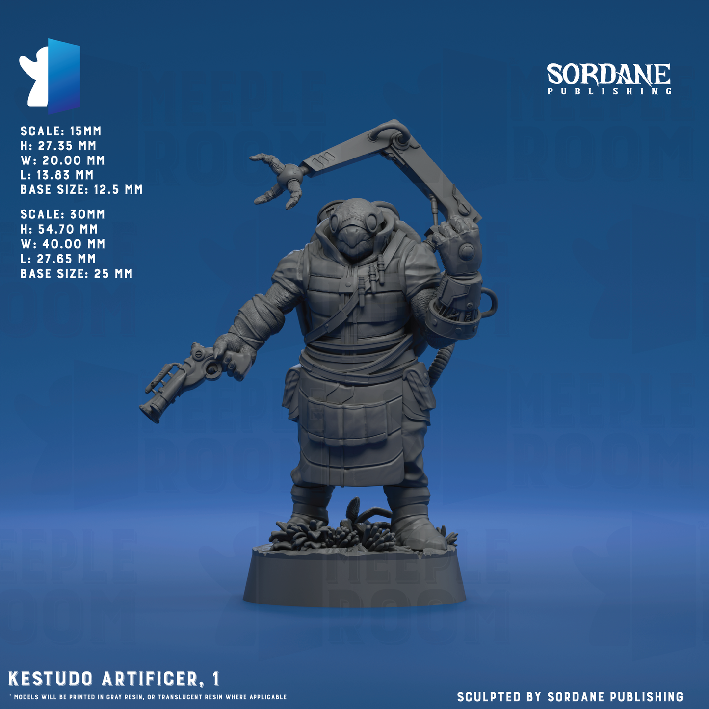 Kestudo Artificer by Sordane Publishing | Miniature | TTRPG | Unpainted | Print on Demand