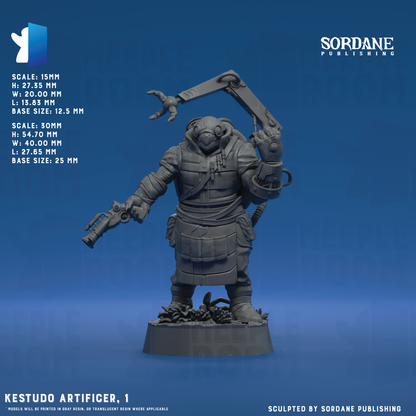 Kestudo Artificer by Sordane Publishing | Miniature | TTRPG | Unpainted | Print on Demand