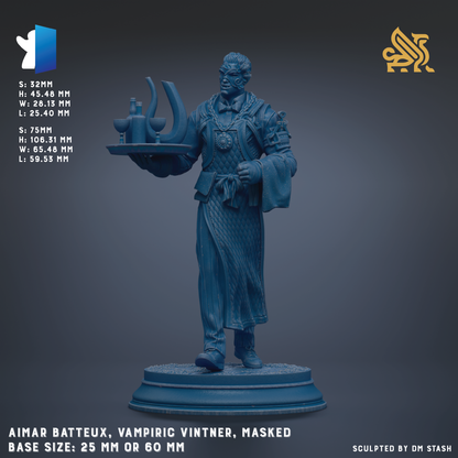 a statue of a man holding a tray of food