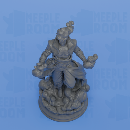 Villam Nitrana, Air Elemi Storm Sorcerer by DM Stash | Miniature | TTRPG | Unpainted | Print on Demand