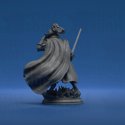 Puss-In-Boots, Tabaxi Fencer by DM Stash | Miniature | TTRPG | Unpainted | Print on Demand