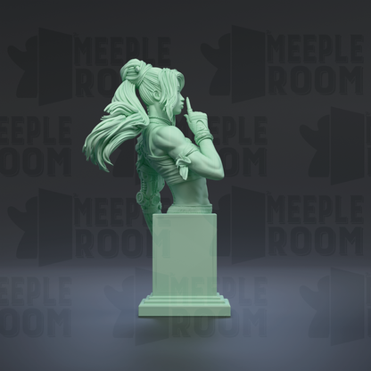 Neo Nixxi, Bust by Nerikson | Miniature | TTRPG | Unpainted | Print on Demand