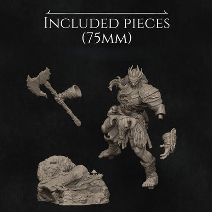 an image of a statue of a man with an axe