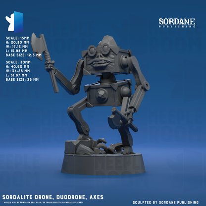 Sordalite Drone, Duodrone by Sordane Publishing | Miniature | TTRPG | Unpainted | Print on Demand