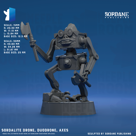 Sordalite Drone, Duodrone by Sordane Publishing | Miniature | TTRPG | Unpainted | Print on Demand