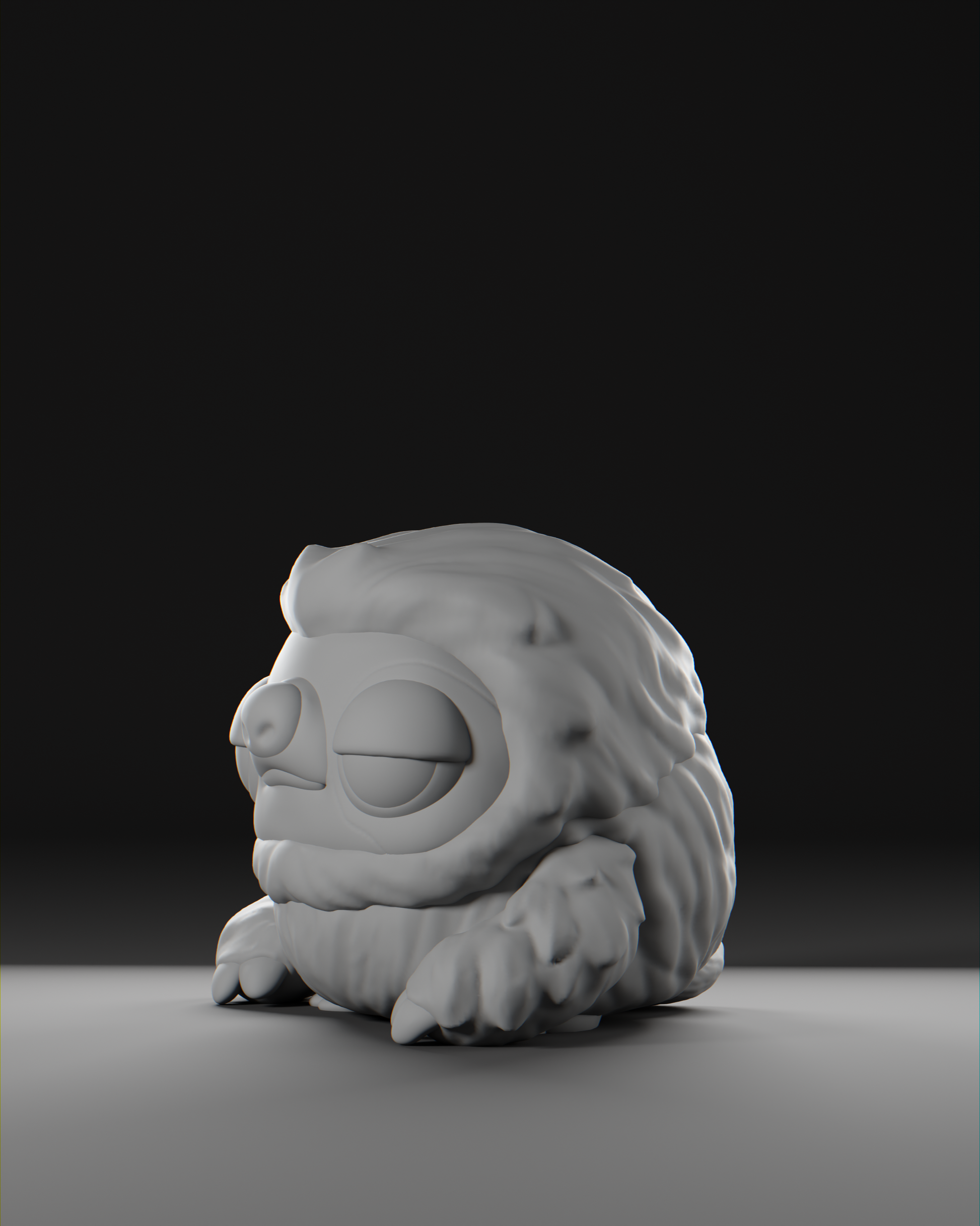 a white lion statue sitting on top of a table