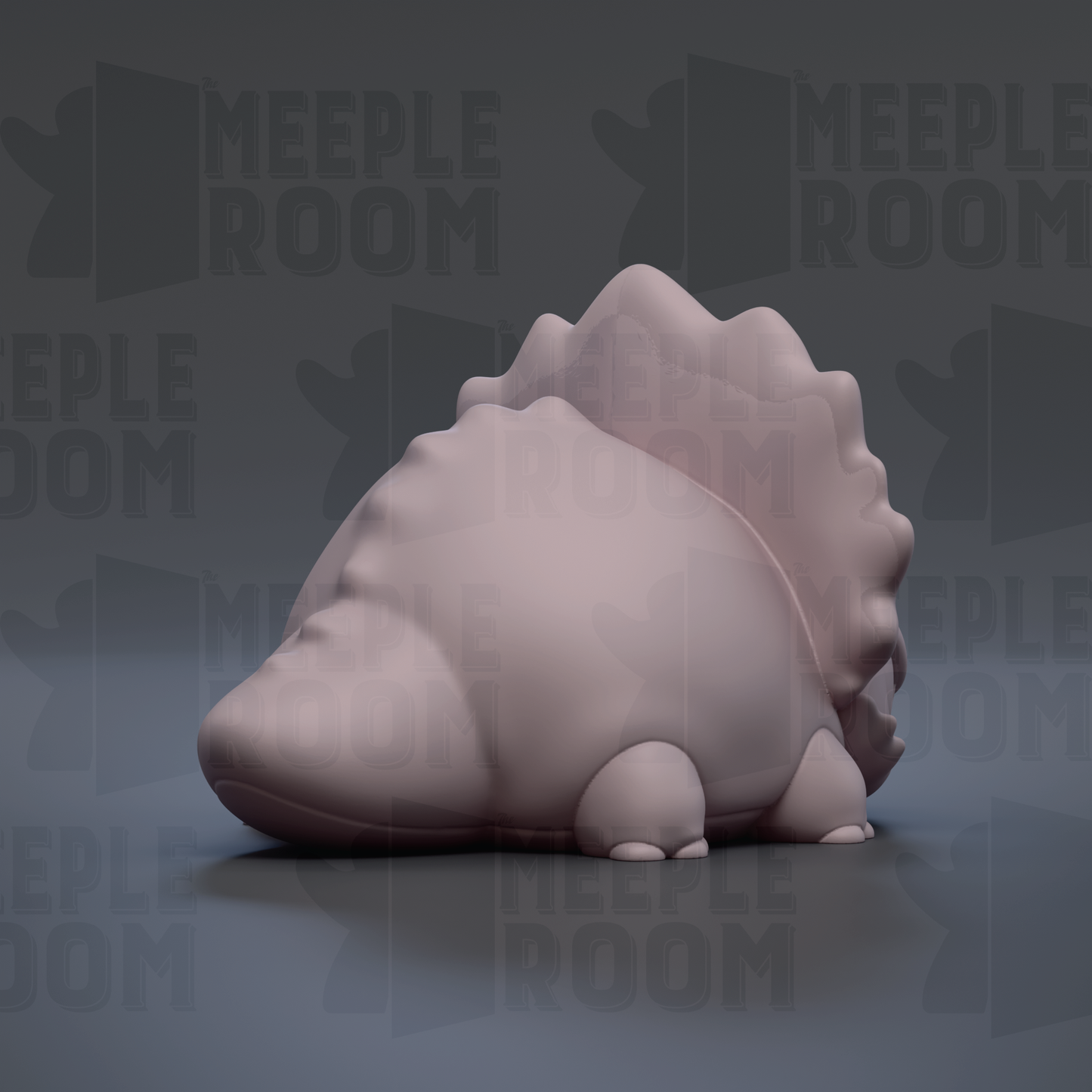 A 3D rendering of a pink, fluffy object resembling a small, furry creature or animal.