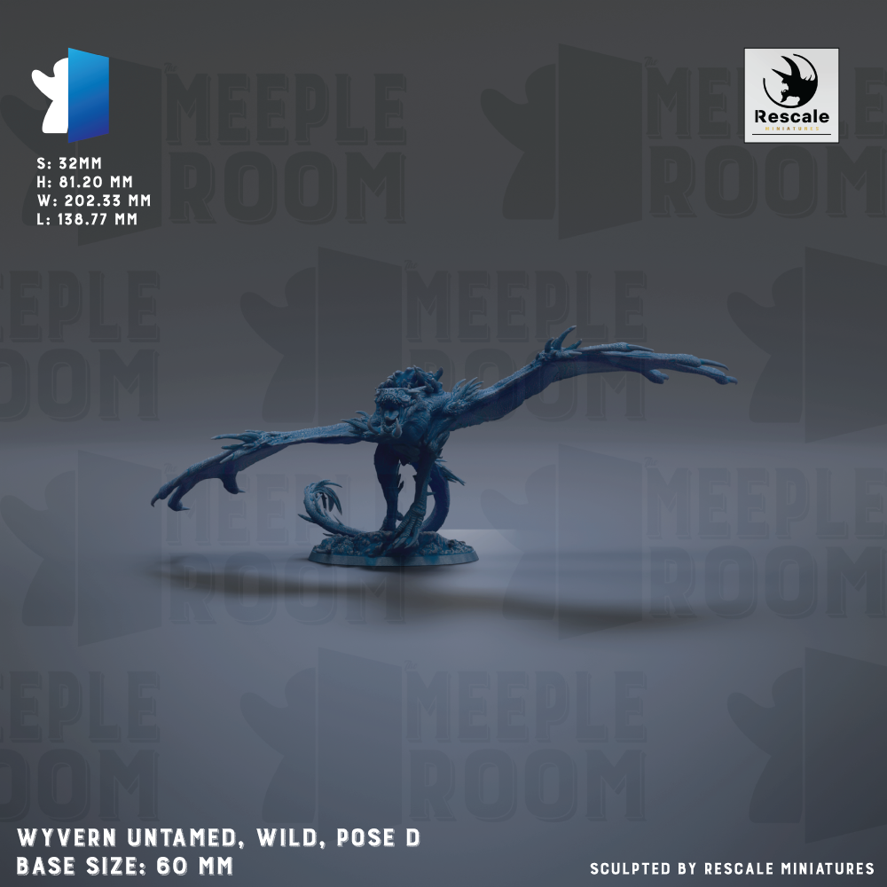 The image is a 3D rendering of a blue, winged creature resembling a dragon or mythical creature, with a textured background.