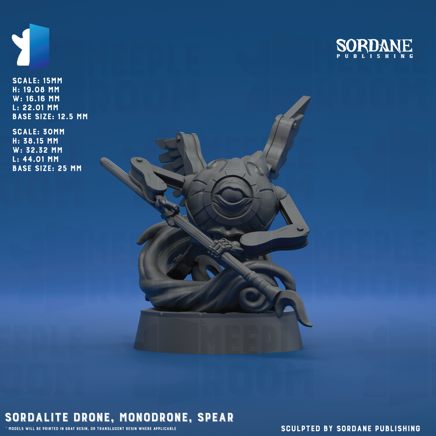 Sordalite Drone, Monodrone by Sordane Publishing | Miniature | TTRPG | Unpainted | Print on Demand