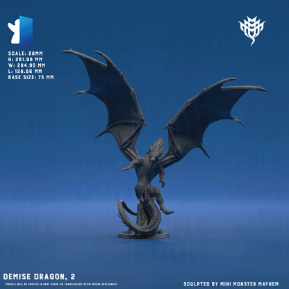 Demise Dragon by Mini Monster Mayhem | Miniature | TTRPG | Unpainted | Print on Demand