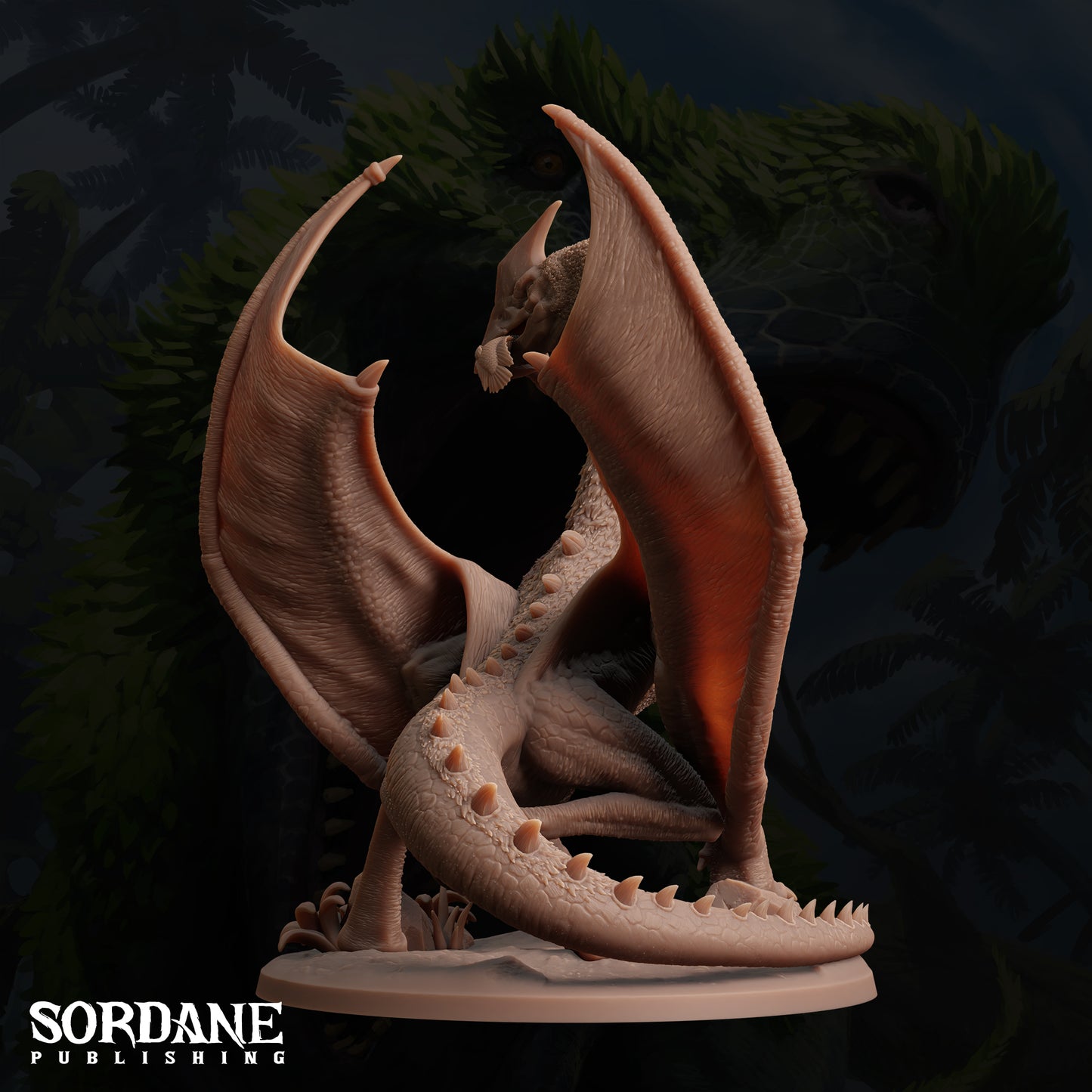 a statue of a dragon with its mouth open