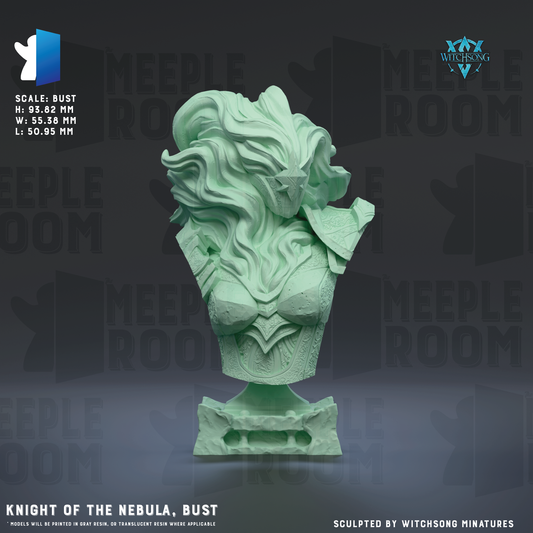Knight of the Nebula, Bust by Witchsong Miniatures | Miniature | TTRPG | Unpainted | Print on Demand