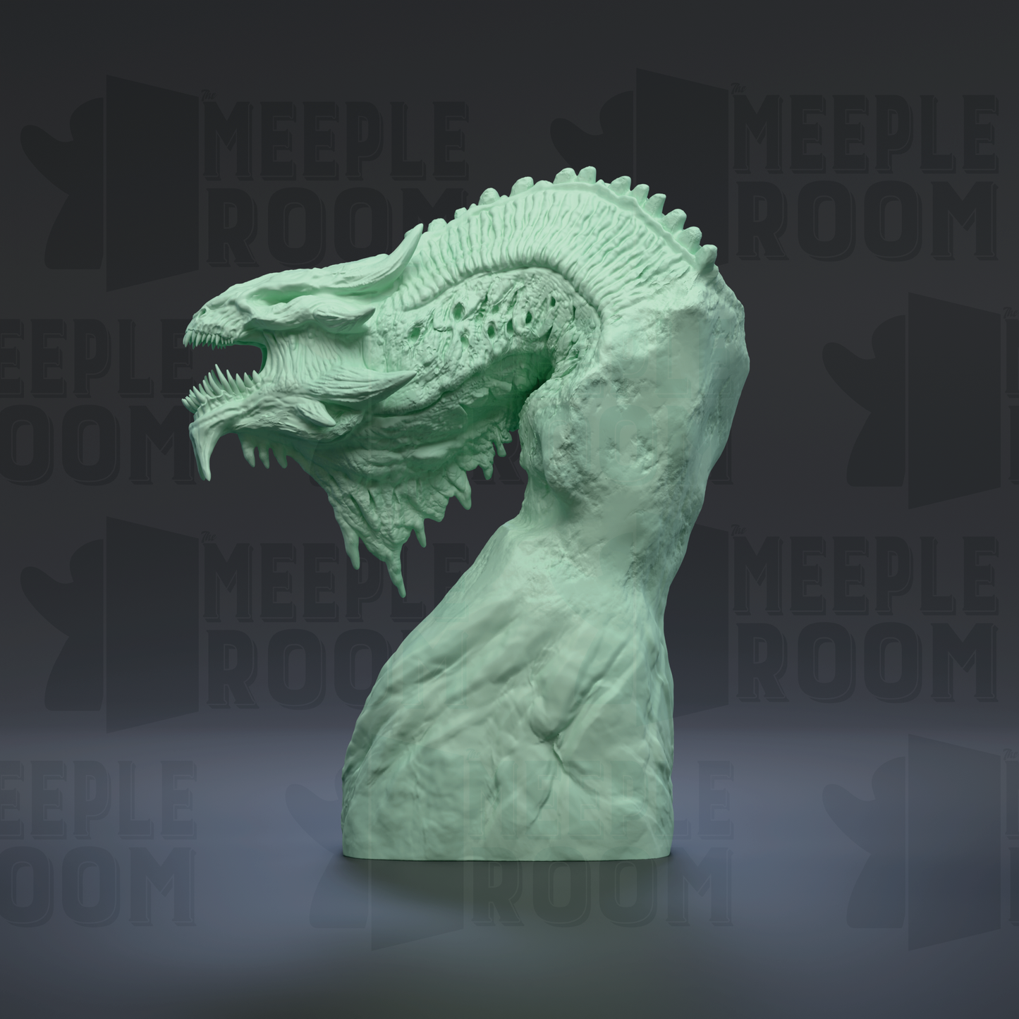 Demonic Dragon, Adult, Open Mouth, Bust by Dino & Dog | Miniature | TTRPG | Unpainted | Print on Demand