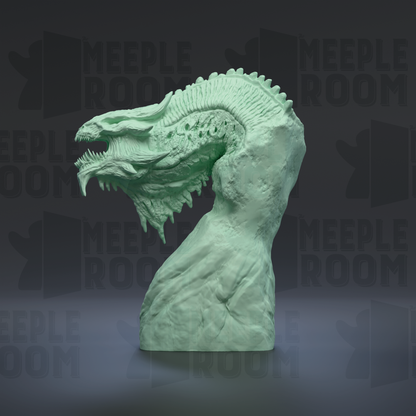 Demonic Dragon, Adult, Open Mouth, Bust by Dino & Dog | Miniature | TTRPG | Unpainted | Print on Demand