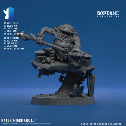 Krelk Miremagus by Sordane Publishing | Miniature | TTRPG | Unpainted | Print on Demand
