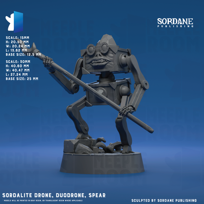 Sordalite Drone, Duodrone by Sordane Publishing | Miniature | TTRPG | Unpainted | Print on Demand