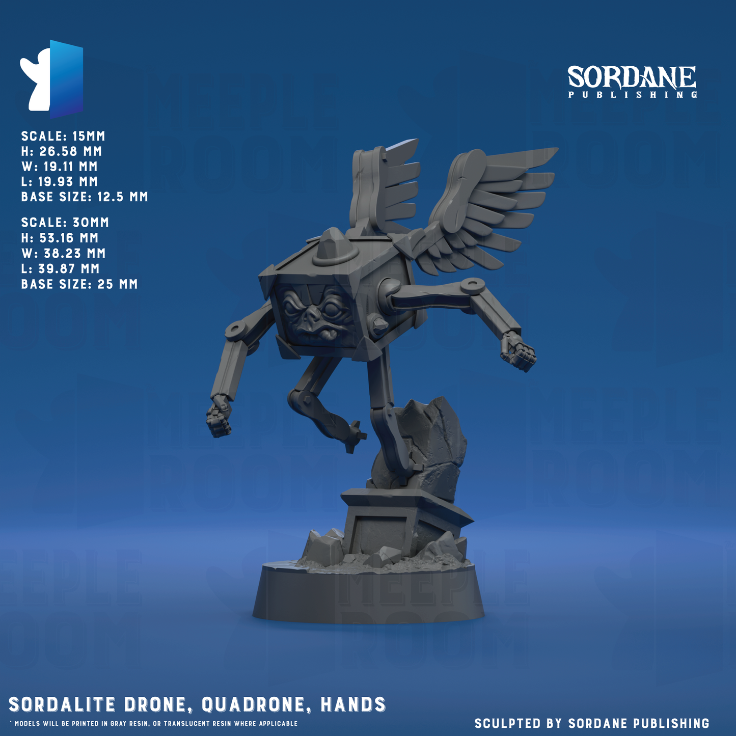 Sordalite Drone, Quadrone by Sordane Publishing | Miniature | TTRPG | Unpainted | Print on Demand